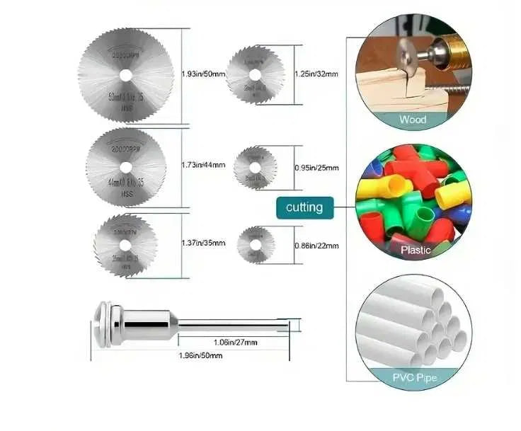 Циркулярные отрезные дисковые пилы, насадки для гравёра, дремеля.