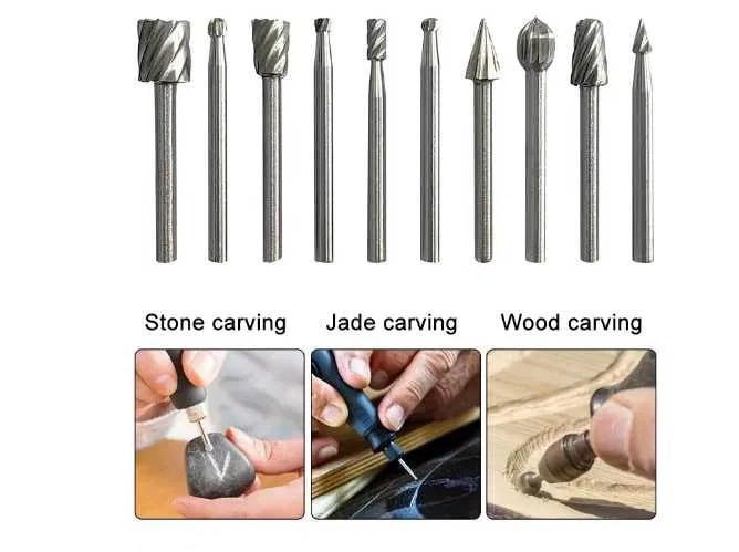 Фрезы боры шарошки для dremel гравера набор из 10шт Фрезы боры шарошки для dremel гравера набор из 10шт