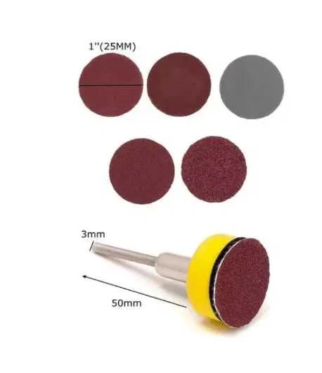 Набор из 100 абразивных полировальных дисков 25 мм Набор из 100 абразивных полировальных дисков 25 мм