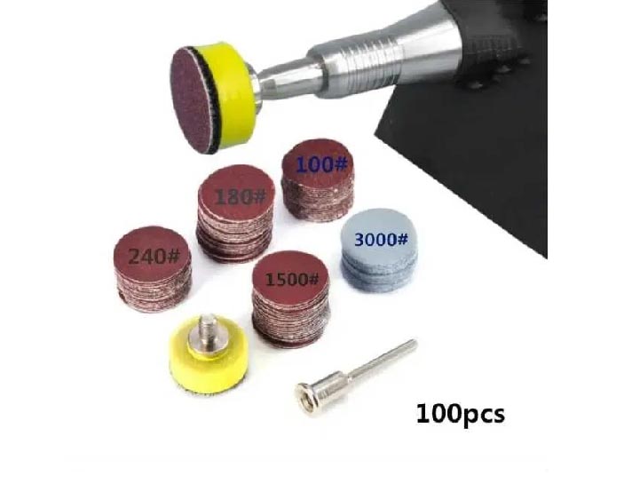 Набор из 100 абразивных полировальных дисков 25 мм